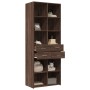 Aparador alto madera de ingeniería marrón roble 70x42,5x185 cm de , Aparadores - Ref: Foro24-3281468, Precio: 191,31 €, Descu...