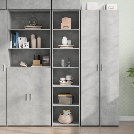 Aparador alto madera de ingeniería gris hormigón 45x41x185 cm de , Aparadores - Ref: Foro24-3281676, Precio: 116,99 €, Descue...