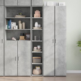 Tall engineered wood sideboard in gray concrete 30x41x185 cm by , Sideboards - Ref: Foro24-846414, Price: 98,99 €, Discount: %