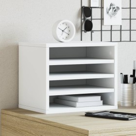 Organizador escritorio madera ingeniería blanco 36x26x29,5 cm de , Clasificación y organización - Ref: Foro24-848045, Precio:...