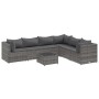 7-piece garden furniture set with gray synthetic rattan cushions by , Garden sets - Ref: Foro24-3308146, Price: 490,96 €, Dis...