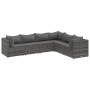 6-piece garden furniture set with gray synthetic rattan cushions by , Garden sets - Ref: Foro24-3308138, Price: 393,99 €, Dis...