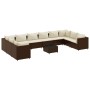 Set de muebles de jardín 11 pzas cojines ratán sintético marrón de , Conjuntos de jardín - Ref: Foro24-3308289, Precio: 681,8...