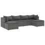 6-piece garden furniture set with gray synthetic rattan cushions by , Garden sets - Ref: Foro24-3308242, Price: 329,41 €, Dis...