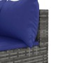 6-piece garden furniture set with gray synthetic rattan cushions by , Garden sets - Ref: Foro24-3308167, Price: 337,49 €, Dis...