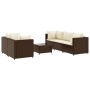 Set muebles de jardín 6 piezas y cojines ratán sintético marrón de , Conjuntos de jardín - Ref: Foro24-3308017, Precio: 425,6...