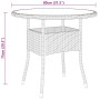 Garden table tempered glass beige synthetic rattan Ø80x75 cm by vidaXL, Garden tables - Ref: Foro24-310607, Price: 94,99 €, D...