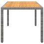 Mesa de jardín madera acacia ratán sintético gris 150x90x75 cm de vidaXL, Mesas de jardín - Ref: Foro24-310579, Precio: 144,9...