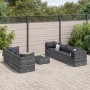 Garden furniture set 8 pieces and gray synthetic rattan cushions by , Garden sets - Ref: Foro24-3308034, Price: 487,07 €, Dis...