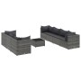 Garden furniture set 8 pieces and gray synthetic rattan cushions by , Garden sets - Ref: Foro24-3308034, Price: 487,07 €, Dis...