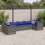 Gartenmöbel-Set 7-teilig und Kissen aus grauem Kunst-Rattan von , Gartensets - Ref: Foro24-3308263, Preis: 425,38 €, Rabatt: %