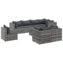 Gartenmöbel-Set 9-teilig mit grauen Polstern aus synthetischem Rattan von , Gartensets - Ref: Foro24-3308202, Preis: 558,71 €...