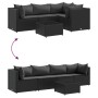 5-piece garden furniture set with black synthetic rattan cushions by , Garden sets - Ref: Foro24-3308083, Price: 350,14 €, Di...