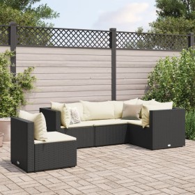 5-piece garden furniture set with black synthetic rattan cushions by , Garden sets - Ref: Foro24-3308152, Price: 425,21 €, Di...