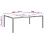 Garden table tempered glass gray synthetic rattan 200x150x75 cm by vidaXL, Garden tables - Ref: Foro24-310587, Price: 233,98 ...