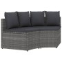 Gartensofa-Set mit Kissen, 2-teilig, graues synthetisches Rattan von vidaXL, Outdoor-Sofas - Ref: Foro24-310468, Preis: 220,7...