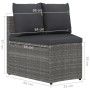 Gartensofa-Set mit Kissen, 2-teilig, graues synthetisches Rattan von vidaXL, Outdoor-Sofas - Ref: Foro24-310468, Preis: 220,7...