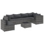 7-piece garden furniture set with gray synthetic rattan cushions by , Garden sets - Ref: Foro24-3308178, Price: 490,96 €, Dis...