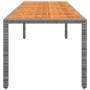 Mesa de jardín ratán PE madera acacia maciza gris 250x100x75 cm de vidaXL, Mesas de jardín - Ref: Foro24-310597, Precio: 231,...