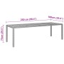 PE rattan garden table with solid gray acacia wood, 250x100x75 cm. by vidaXL, Garden tables - Ref: Foro24-310597, Price: 231,...