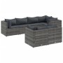 Set de muebles de jardín 7 pzas y cojines ratán sintético gris de , Conjuntos de jardín - Ref: Foro24-3308186, Precio: 471,52...