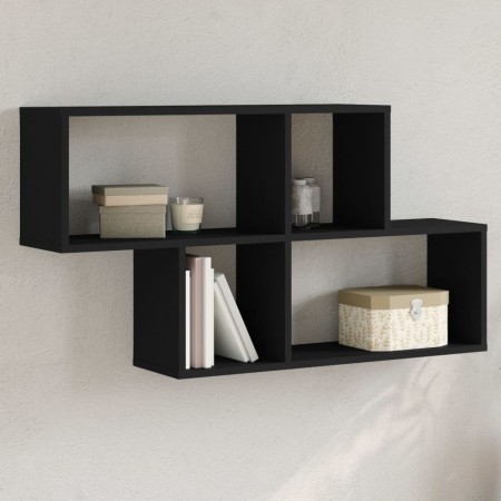 Estantería de pared madera ingeniería negro 100x20x53 cm de , Estantes y estanterías - Ref: Foro24-848018, Precio: 48,58 €, D...