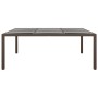 Mesa de jardín superficie de vidrio ratán marrón 200x150x75 cm de vidaXL, Mesas de jardín - Ref: Foro24-310589, Precio: 235,9...