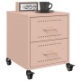 Bedside tables 2 units pink steel 36x39x43.5 cm by , Nightstands - Ref: Foro24-846629, Price: 130,15 €, Discount: %