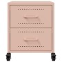 Bedside tables 2 units pink steel 36x39x43.5 cm by , Nightstands - Ref: Foro24-846629, Price: 130,15 €, Discount: %