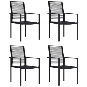 Garden chairs 4 units black PVC rattan by vidaXL, Garden chairs - Ref: Foro24-312172, Price: 171,29 €, Discount: %