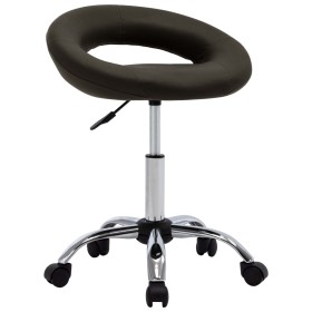 Silla de trabajo con ruedas cuero sintético marrón de , Sillas de oficina - Ref: Foro24-323666, Precio: 90,99 €, Descuento: %