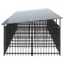 Outdoor dog kennel with steel roof 11.26 m² by , Dog kennels and fences - Ref: Foro24-3124593, Price: 1,00 €, Discount: %