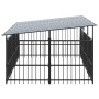 Outdoor dog kennel with steel roof 5.63 m² by , Dog kennels and fences - Ref: Foro24-3124608, Price: 527,05 €, Discount: %