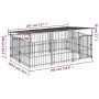 Outdoor dog kennel with steel roof 5.63 m² by , Dog kennels and fences - Ref: Foro24-3124608, Price: 527,05 €, Discount: %