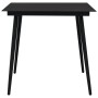 Mesa de comedor de jardín acero y vidrio negra 80x80x74 cm de vidaXL, Mesas de jardín - Ref: Foro24-312157, Precio: 122,55 €,...