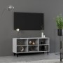 TV stand with gray concrete metal legs 103.5x30x50 cm by , TV Furniture - Ref: Foro24-805954, Price: 58,99 €, Discount: %