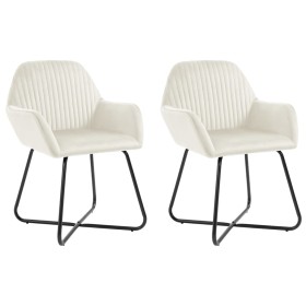 Dining chairs 2 units cream velvet by , dining chairs - Ref: Foro24-249806, Price: 197,31 €, Discount: %