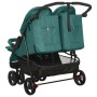 Carrito para gemelos de acero verde de , Cochecitos de bebé - Ref: Foro24-10246, Precio: 293,65 €, Descuento: %