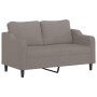 Zweiplätziges Sofa mit Kissen, Stoff in Grau-Taupe, 140 cm. von , Sofas - Ref: Foro24-3200852, Preis: 237,54 €, Rabatt: %