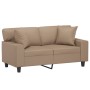 Zweiplätziges Sofa mit Kunstlederkissen in Capuccino-Farbe, 120 cm. von , Sofas - Ref: Foro24-3200865, Preis: 249,48 €, Rabat...