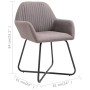 Dining chair, 4 units, in gray taupe fabric. by , dining chairs - Ref: Foro24-277112, Price: 389,79 €, Discount: %