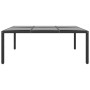 Mesa jardín vidrio templado ratán sintético negro 200x150x75 cm de vidaXL, Mesas de jardín - Ref: Foro24-310586, Precio: 260,...