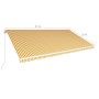 Toldo manual retráctil amarillo y blanco 600x300 cm de , Toldos - Ref: Foro24-3051225, Precio: 486,08 €, Descuento: %