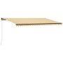 Toldo retráctil manual con luz LED amarillo y blanco 600x300 cm de , Toldos - Ref: Foro24-3055236, Precio: 468,58 €, Descuent...