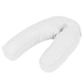 Almohada de embarazo con forma de J 54x(36-43) cm blanca de , Almohadas de lactancia - Ref: Foro24-132973, Precio: 21,99 €, D...