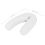 J-shaped pregnancy pillow 54x(36-43) cm white by , Nursing pillows - Ref: Foro24-132973, Price: 21,91 €, Discount: %