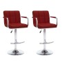 Kitchen stools, 2 units, synthetic leather, burgundy color. by , Kitchen stools - Ref: Foro24-323629, Price: 130,17 €, Discou...