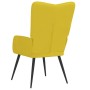 Sillón de relax de terciopelo amarillo mostaza de , Sillones - Ref: Foro24-327684, Precio: 94,89 €, Descuento: %