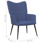 Relax armchair with blue fabric footrest by , Armchairs - Ref: Foro24-327956, Price: 117,99 €, Discount: %