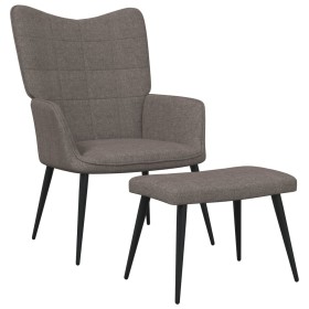 Sillón de relax con reposapiés de tela gris taupe de , Sillones - Ref: Foro24-327961, Precio: 116,96 €, Descuento: %